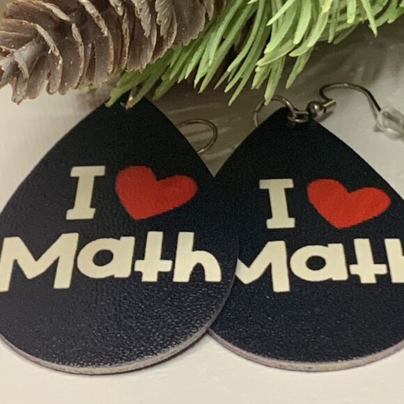 Math Earring, Math Lover, Teacher Earring, School Earring, Educator Earring - Picture 7 of 11